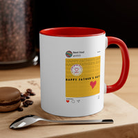 best dad fathers day gift two tone red and white coffee 11oz mug - my comfy clothing