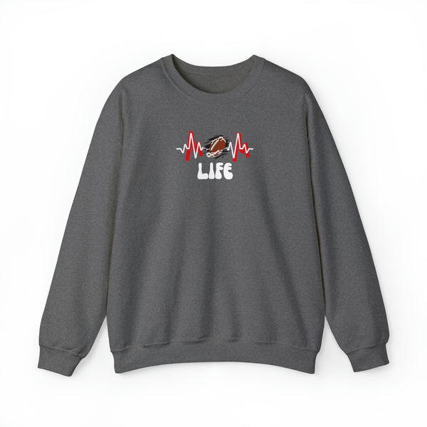 In My Football Mom Era Life grey crewneck Sweatshirt  - My Comfy Clothing