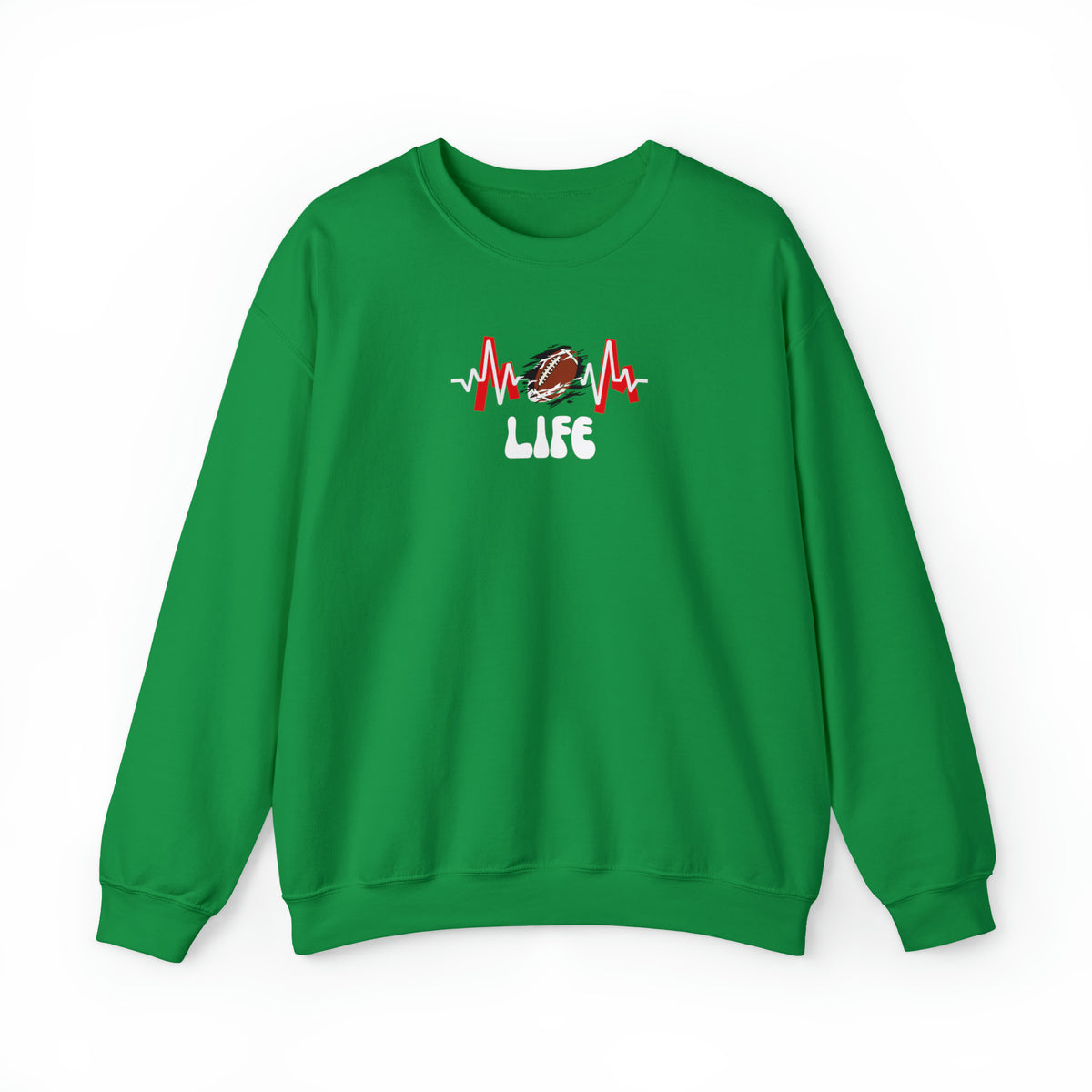 In My Football Mom Era Life Irish green crewneck Sweatshirt  - My Comfy Clothing