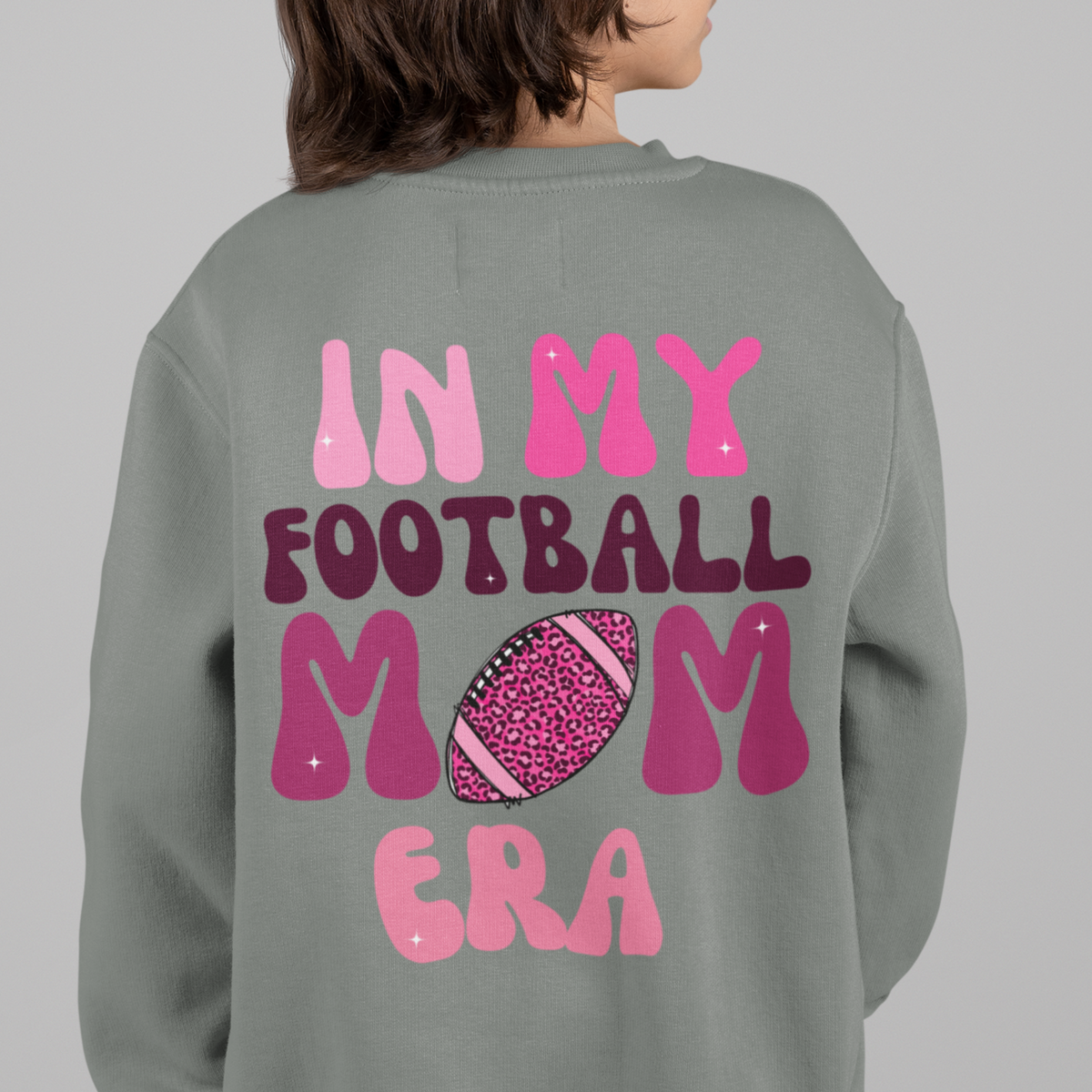 Custom In my football mom era grey sweatshirt - My comfy clothing