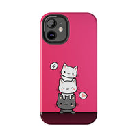 Cute Glossy iPhone Case  with cat picture. Case is compatible with all iPhone models