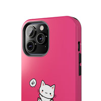 Cute Glossy iPhone Case  with cat picture. Case is compatible with all iPhone models