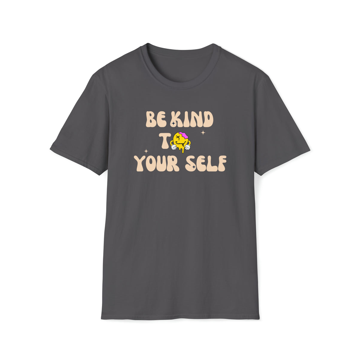 positive affirmation be kind to yourself grey short sleeve t-shirt - my comfy clothing