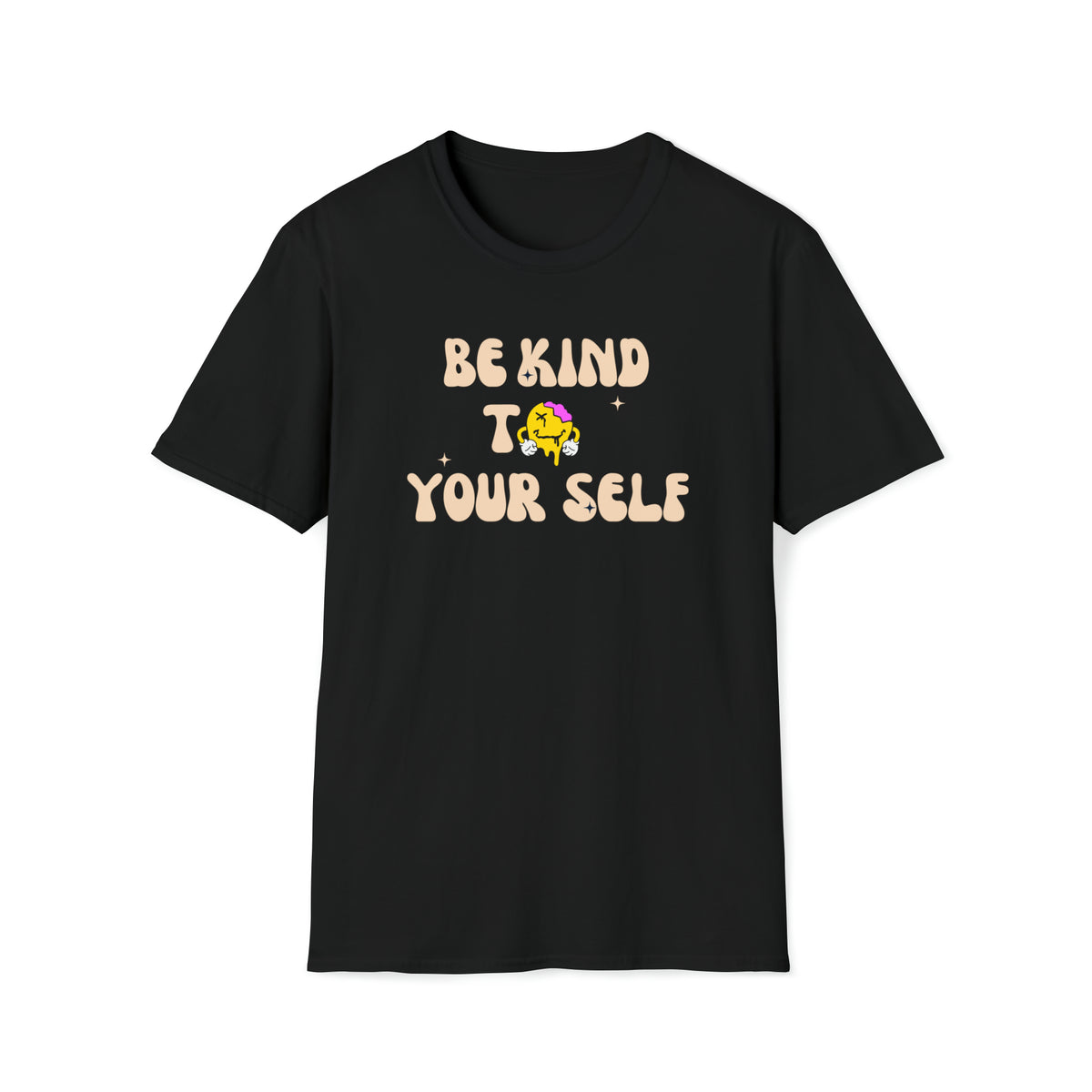 positive affirmation be kind to yourself black short sleeve t-shirt - my comfy clothing