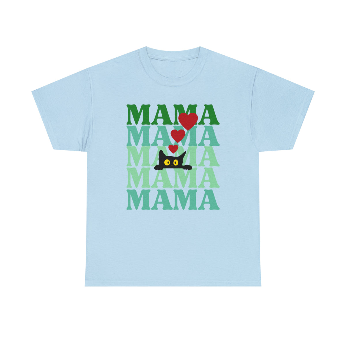 cat mama blue t-shirt for cat lovers - my comfy clothing