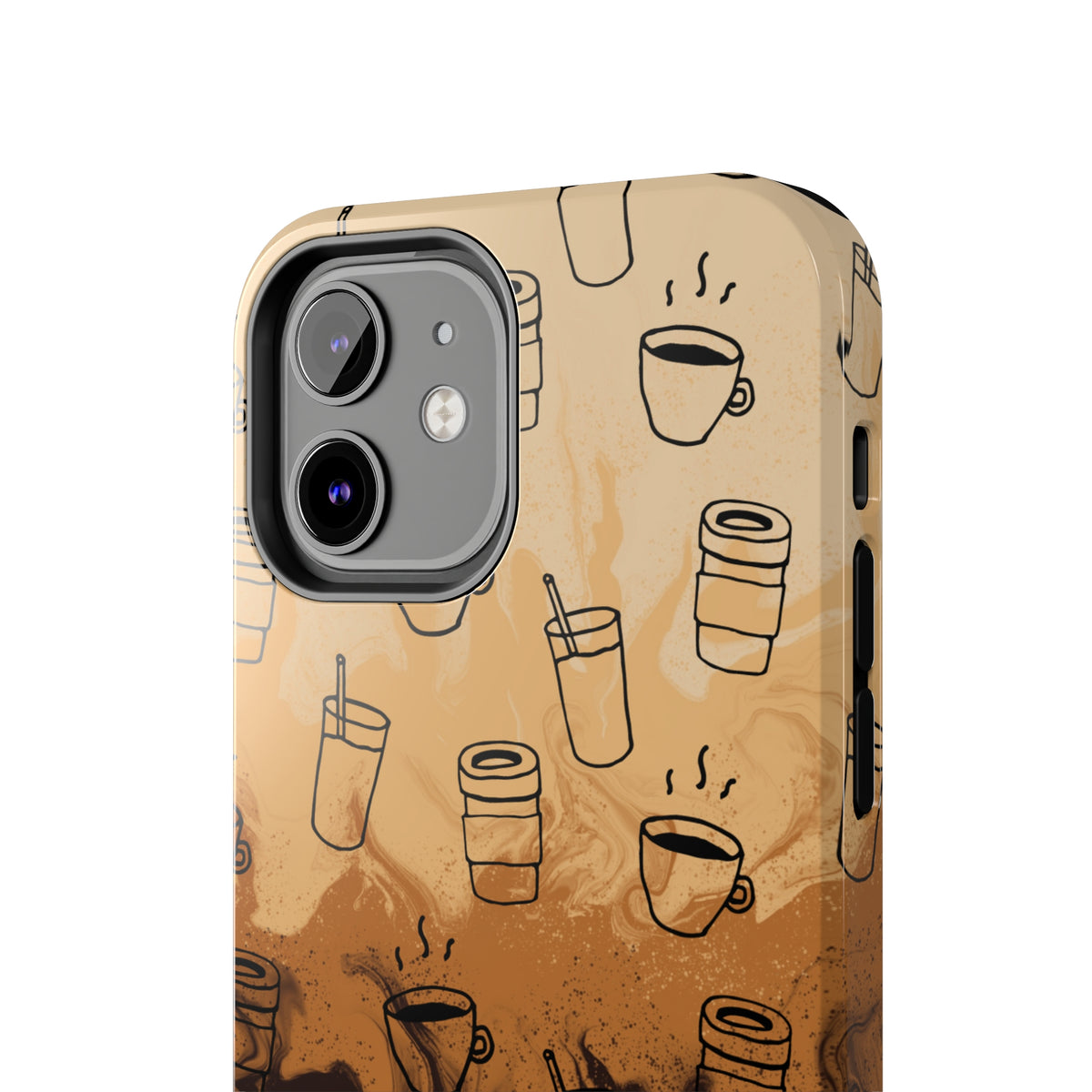 swirl of espresso coffee drinks and coffee accessories iphone case for coffee lovers - my comfy clothing