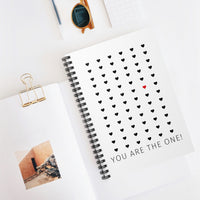 you are the one custom notebook with hearts gift - my comfy clothing