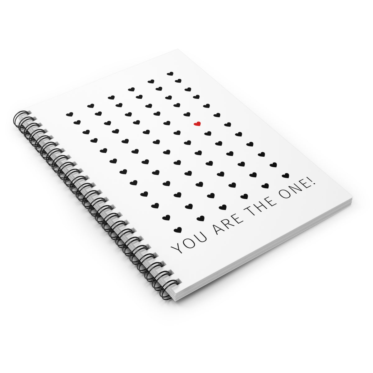 you are the one custom notebook with hearts gift - my comfy clothing