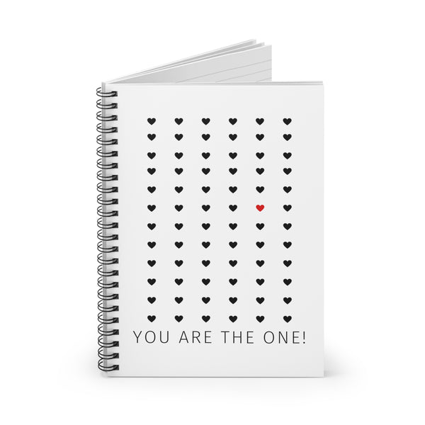 you are the one custom notebook with hearts gift - my comfy clothing