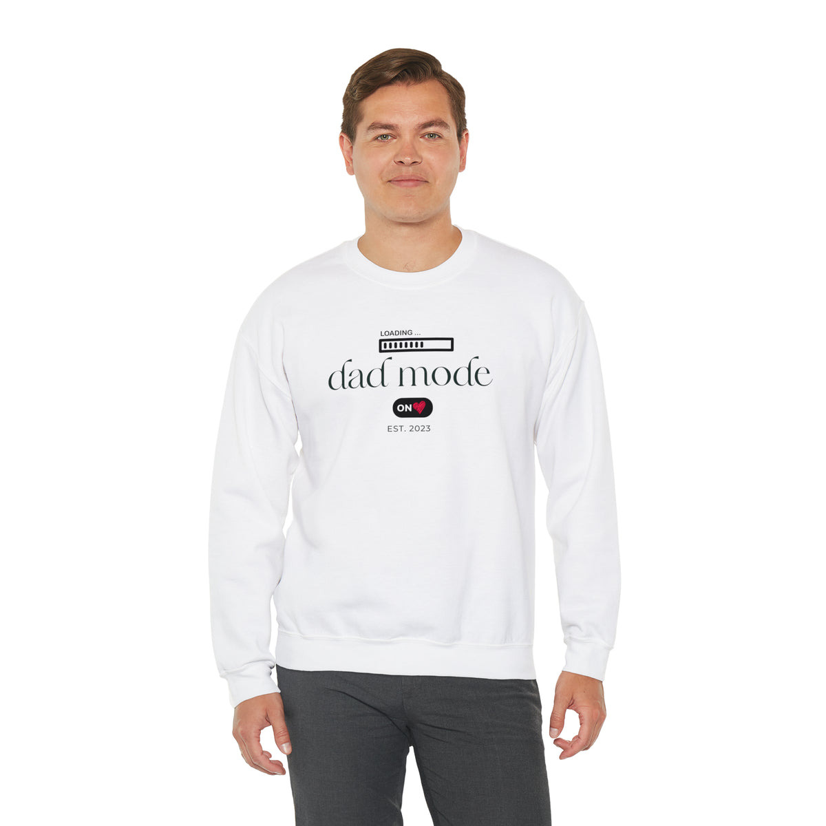 fathers day dad mode on shirt long sleeve crewneck for first time fathers - my comfy clothing 