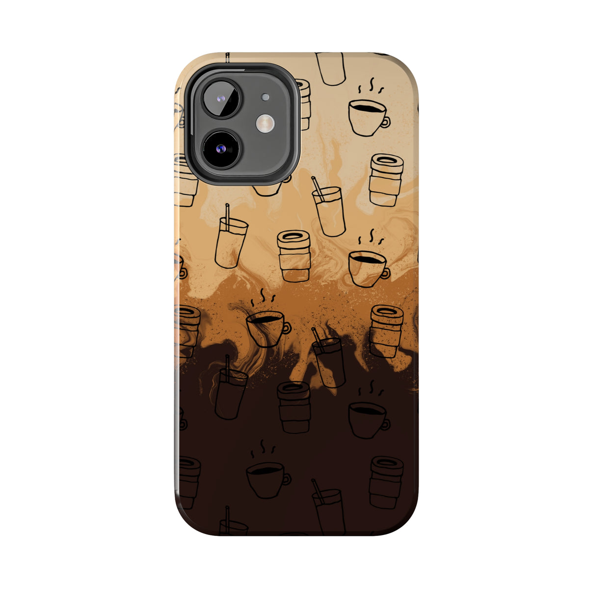 swirl of espresso coffee drinks and coffee accessories iphone case for coffee lovers - my comfy clothing