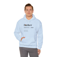 fathers day gift father definition long sleeve blue hoodie - my comfy clothing