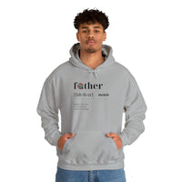 grey hoodie for fathers day with wide front pockets fathers day gift father definition long sleeve white hoodie - my comfy clothing