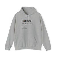 grey hoodie for fathers day with wide front pockets fathers day gift father definition long sleeve white hoodie - my comfy clothing