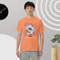 A terracotta orange knit crew neck Vintage Tee with Floral Skull - Flower Bloom Skull graphics Halloween shirt - my comfy clothing 