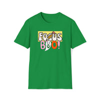 focus boo halloween cute spooky unisex soft green t-shirt for teachers - my comfy clothing