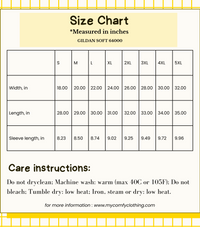 gildan 64000 t-shirt size chart