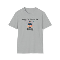 happy first time father's day ash grey t-shirt gift for daddy father - my comfy clothing