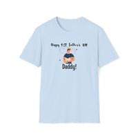 happy first time father's day blue t-shirt gift for daddy father - my comfy clothing