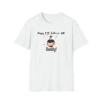 happy first time father's day white t-shirt gift for daddy father - my comfy clothing