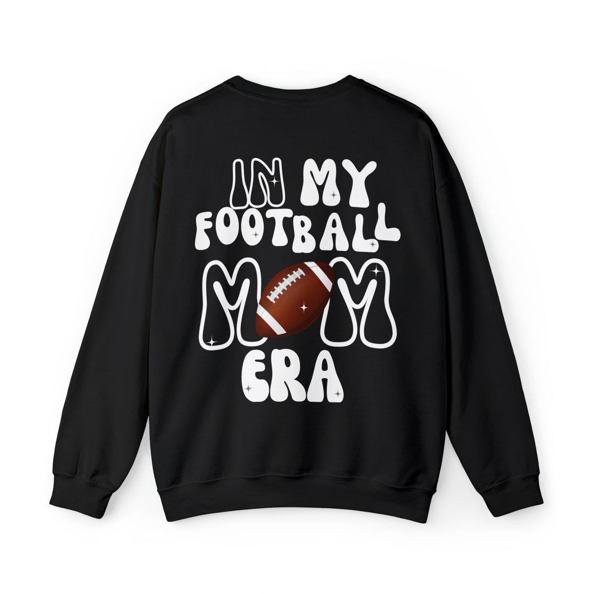 oversized in my football mom era crewneck black sweatshirt - my comfy clothing 