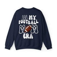 oversized mom era football navy blue crewneck sweatshirt - my comfy clothing 