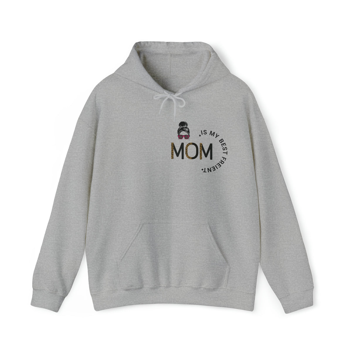 mom is my best friend mothers day gift long sleeve grey hoodie - my comfy clothing