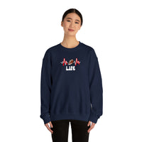 in my football mom era life navy blue crewneck sweatshirt  - my comfy clothing