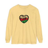 palestine will be free yellow  long sleeve shirt - my comfy clothing