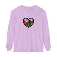 palestine will be free purple orchid  long sleeve shirt - my comfy clothing