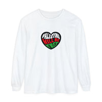 palestine will be free white  long sleeve shirt - my comfy clothing