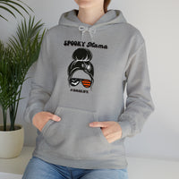 spooky halloween mom mama grey hoodie with pockets - my comfy clothing