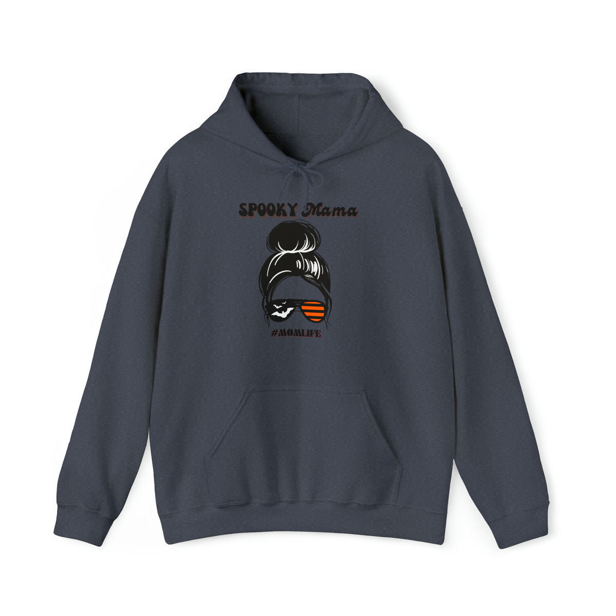 spooky halloween mom mama grey hoodie with pockets - my comfy clothing