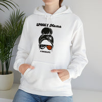 spooky halloween mom mama white hoodie with pockets - my comfy clothing