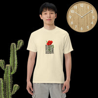 flower bloom butter yellow  color short sleeve essential t-shirt - my comfy clothing